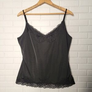 Vintage Y2K The Limited Camisole XL Black Lace Trim Shelf Bra NWT